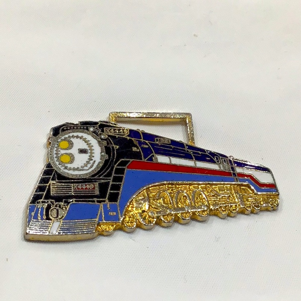 Vintage Southern Pacific Daylight locomotive enamel on metal